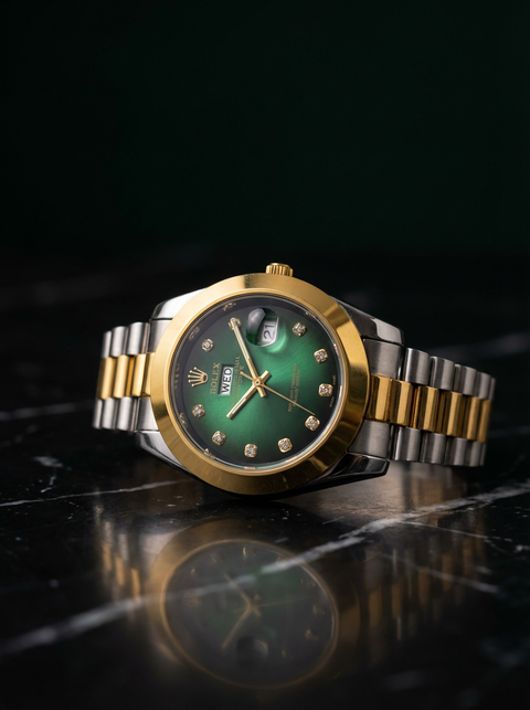 Rolex Oyster perpetual Day and date Green dial