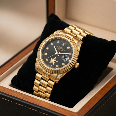 Rolex date just watch Golden colour Black dial